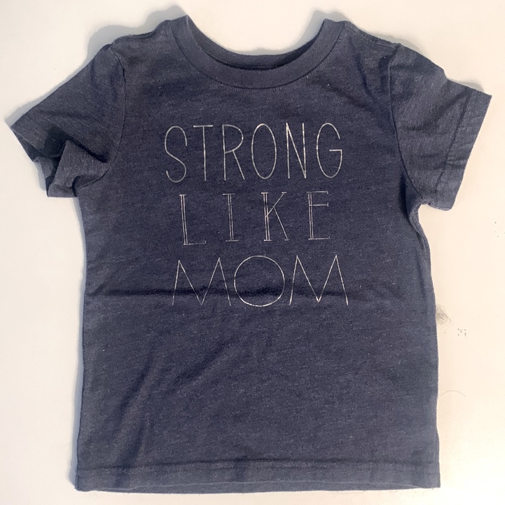 Cat & Jack ‘strong like mom’ navy tee, youth 3T